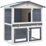 Rabbit cage with 3 gray wooden doors by vidaXL, Cages and habitats for small animals - Ref: Foro24-170837, Price: 135,81 €, D...