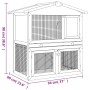 Rabbit cage with 3 gray wooden doors by vidaXL, Cages and habitats for small animals - Ref: Foro24-170837, Price: 128,99 €, D...