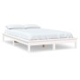 Estructura de cama madera maciza de pino blanco 120x190 cm de vidaXL, Camas y somieres - Ref: Foro24-820577, Precio: 115,91 €...