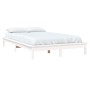 Estructura de cama madera maciza de pino blanco 120x190 cm de vidaXL, Camas y somieres - Ref: Foro24-820577, Precio: 115,91 €...