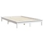 Estructura de cama madera maciza de pino blanco 120x190 cm de vidaXL, Camas y somieres - Ref: Foro24-820577, Precio: 115,91 €...