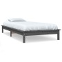 Estructura de cama madera maciza pino gris 75x190 cm de vidaXL, Camas y somieres - Ref: Foro24-820568, Precio: 61,77 €, Descu...