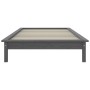 Estructura de cama madera maciza pino gris 75x190 cm de vidaXL, Camas y somieres - Ref: Foro24-820568, Precio: 61,77 €, Descu...