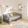 Removable sofa bed solid gray pine wood 2x(80x200) cm by vidaXL, Beds and slatted bases - Ref: Foro24-814701, Price: 204,99 €...