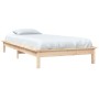 Estructura de cama madera maciza de pino blanca 100x200 cm de vidaXL, Camas y somieres - Ref: Foro24-820531, Precio: 66,43 €,...