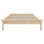 Estructura de cama madera maciza de pino blanca 100x200 cm de vidaXL, Camas y somieres - Ref: Foro24-820531, Precio: 66,43 €,...