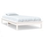 Estructura cama individual madera maciza pino blanco 90x190 cm de vidaXL, Camas y somieres - Ref: Foro24-820572, Precio: 90,0...