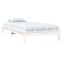 Estructura cama individual madera maciza pino blanco 90x190 cm de vidaXL, Camas y somieres - Ref: Foro24-820572, Precio: 90,0...