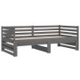 Removable sofa bed solid gray pine wood 2x(80x200) cm by vidaXL, Beds and slatted bases - Ref: Foro24-814711, Price: 230,25 €...