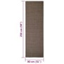 Alfombra de sisal para rascador marrón 80x250 cm de vidaXL, Accesorios de muebles para gatos - Ref: Foro24-3203454, Precio: 8...