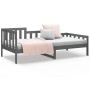 Sofá cama madera maciza de pino gris 90x190 cm de vidaXL, Camas y somieres - Ref: Foro24-820733, Precio: 100,28 €, Descuento: %