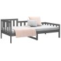 Sofá cama madera maciza de pino gris 90x190 cm de vidaXL, Camas y somieres - Ref: Foro24-820733, Precio: 100,28 €, Descuento: %