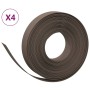 Garden edging 4 pcs brown polyethylene 10 m 10 cm by vidaXL, Garden edging and edging - Ref: Foro24-3155438, Price: 71,74 €, ...