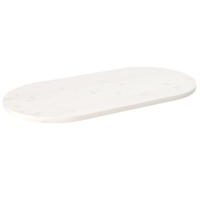 Oval solid white pine wood table top 90x45x2.5 cm by vidaXL, Table tops - Ref: Foro24-824356, Price: 60,91 €, Discount: %