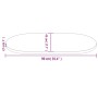 Oval solid white pine wood table top 90x45x2.5 cm by vidaXL, Table tops - Ref: Foro24-824356, Price: 63,22 €, Discount: %