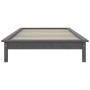 Estructura de cama madera maciza de pino gris 90x190 cm de vidaXL, Camas y somieres - Ref: Foro24-820573, Precio: 111,83 €, D...