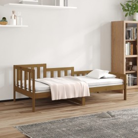 Honey brown solid pine wood sofa bed 90x200 cm by vidaXL, Beds and slatted bases - Ref: Foro24-820729, Price: 71,99 €, Discou...