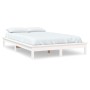 Estructura de cama de madera maciza blanca 180x200 cm de vidaXL, Camas y somieres - Ref: Foro24-820557, Precio: 152,86 €, Des...