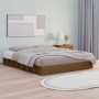 Estructura de cama madera maciza marrón miel 120x200 cm de vidaXL, Camas y somieres - Ref: Foro24-820684, Precio: 168,40 €, D...