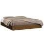 Estructura de cama madera maciza marrón miel 120x200 cm de vidaXL, Camas y somieres - Ref: Foro24-820684, Precio: 168,99 €, D...