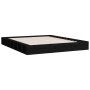 Black solid wood bed frame 150x200 cm by vidaXL, Beds and slatted bases - Ref: Foro24-820675, Price: 198,60 €, Discount: %