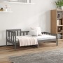 Gray solid pine wood sofa bed 80x200 cm by vidaXL, Beds and slatted bases - Ref: Foro24-820723, Price: 98,99 €, Discount: %