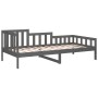 Gray solid pine wood sofa bed 80x200 cm by vidaXL, Beds and slatted bases - Ref: Foro24-820723, Price: 98,99 €, Discount: %