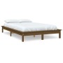 Estructura de cama madera maciza pino marrón miel 140x190 cm de vidaXL, Camas y somieres - Ref: Foro24-820589, Precio: 131,44...