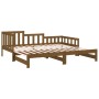 Sofá cama extraíble madera maciza de pino marrón 2x(90x200) cm de vidaXL, Camas y somieres - Ref: Foro24-820744, Precio: 153,...