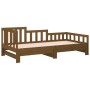 Sofá cama extraíble madera maciza de pino marrón 2x(90x200) cm de vidaXL, Camas y somieres - Ref: Foro24-820744, Precio: 153,...