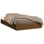 Estructura de cama de madera maciza marrón miel 100x200 cm de vidaXL, Camas y somieres - Ref: Foro24-820689, Precio: 143,74 €...