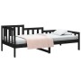 Sofá cama madera maciza de pino negro 90x200 cm de vidaXL, Camas y somieres - Ref: Foro24-820730, Precio: 110,99 €, Descuento: %