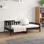 Sofá cama madera maciza de pino negro 90x200 cm de vidaXL, Camas y somieres - Ref: Foro24-820730, Precio: 110,99 €, Descuento: %