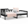 Sofá cama madera maciza de pino negro 90x200 cm de vidaXL, Camas y somieres - Ref: Foro24-820730, Precio: 110,99 €, Descuento: %