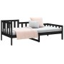 Sofá cama madera maciza de pino negro 90x200 cm de vidaXL, Camas y somieres - Ref: Foro24-820730, Precio: 110,99 €, Descuento: %