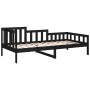 Sofá cama madera maciza de pino negro 90x200 cm de vidaXL, Camas y somieres - Ref: Foro24-820730, Precio: 110,99 €, Descuento: %