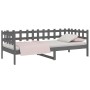 Sofá cama madera maciza de pino gris 90x200 cm de vidaXL, Camas y somieres - Ref: Foro24-820758, Precio: 110,96 €, Descuento: %