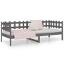 Sofá cama madera maciza de pino gris 90x200 cm de vidaXL, Camas y somieres - Ref: Foro24-820758, Precio: 110,96 €, Descuento: %