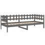 Sofá cama madera maciza de pino gris 90x200 cm de vidaXL, Camas y somieres - Ref: Foro24-820758, Precio: 110,96 €, Descuento: %