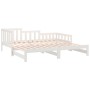 Sofá cama extraíble madera maciza de pino blanco 2x(90x200) cm de vidaXL, Camas y somieres - Ref: Foro24-820742, Precio: 158,...