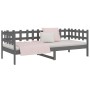 Sofá cama madera maciza de pino gris 80x200 cm de vidaXL, Camas y somieres - Ref: Foro24-820753, Precio: 84,85 €, Descuento: %