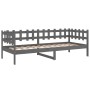 Gray solid pine wood sofa bed 80x200 cm by vidaXL, Beds and slatted bases - Ref: Foro24-820753, Price: 84,85 €, Discount: %