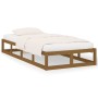 Estructura de cama de madera maciza marrón miel 90x200 cm de vidaXL, Camas y somieres - Ref: Foro24-820784, Precio: 86,06 €, ...