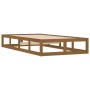 Estructura de cama de madera maciza marrón miel 90x200 cm de vidaXL, Camas y somieres - Ref: Foro24-820784, Precio: 86,06 €, ...