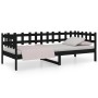 Solid black pine wood sofa bed 90x190 cm by vidaXL, Beds and slatted bases - Ref: Foro24-820765, Price: 76,81 €, Discount: %