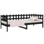 Solid black pine wood sofa bed 90x190 cm by vidaXL, Beds and slatted bases - Ref: Foro24-820765, Price: 76,81 €, Discount: %