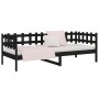 Sofá cama madera maciza de pino negro 90x190 cm de vidaXL, Camas y somieres - Ref: Foro24-820765, Precio: 77,44 €, Descuento: %