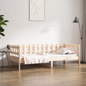 Sofá cama madera maciza de pino 90x190 cm de vidaXL, Camas y somieres - Ref: Foro24-820761, Precio: 74,99 €, Descuento: %