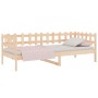 Solid pine wood sofa bed 90x190 cm by vidaXL, Beds and slatted bases - Ref: Foro24-820761, Price: 93,29 €, Discount: %