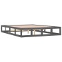 Estructura de cama madera maciza gris 120x200 cm de vidaXL, Camas y somieres - Ref: Foro24-820793, Precio: 132,52 €, Descuent...